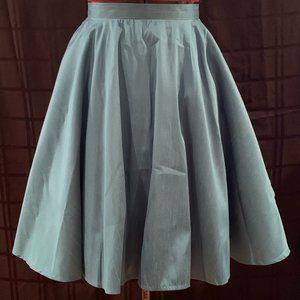 Teal Textured Circle Skirt
